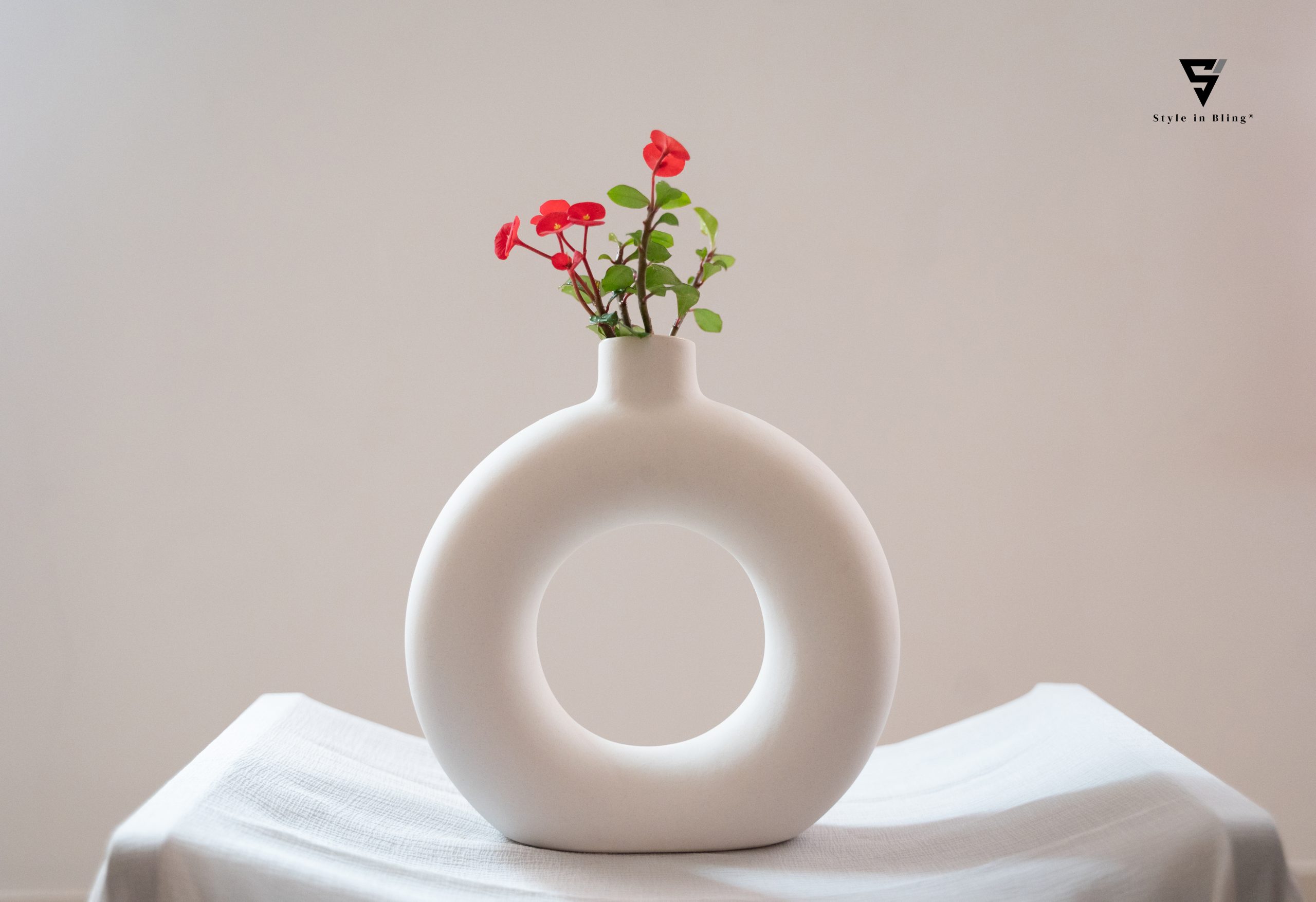 Handmade Ceramic Vase (White colour)