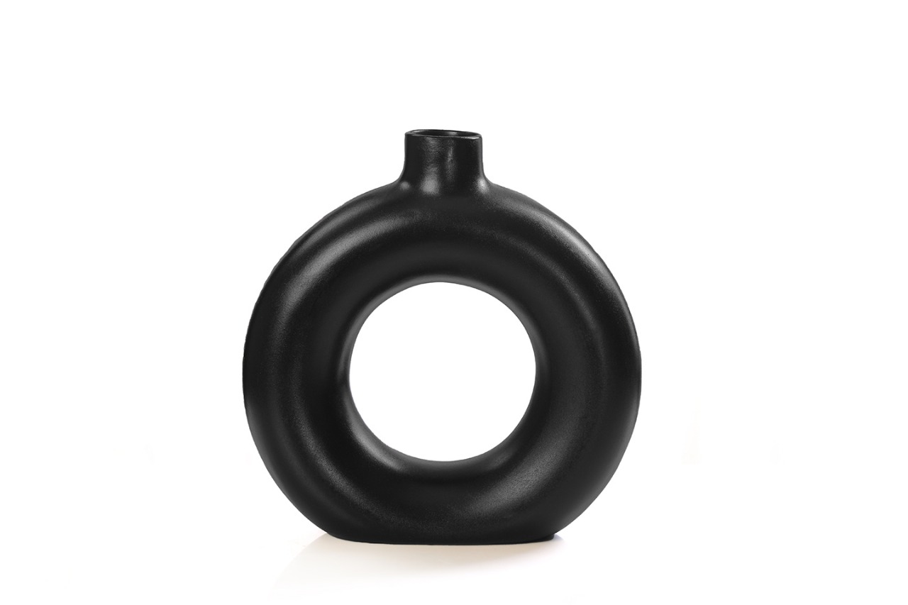 Handmade Ceramic Vase (Black Colour)