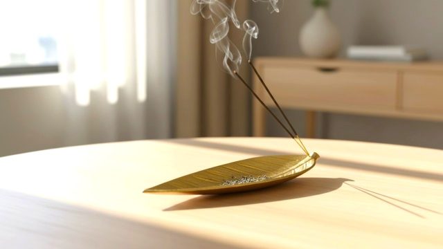 Gold Aluminum Incense Stick Holder