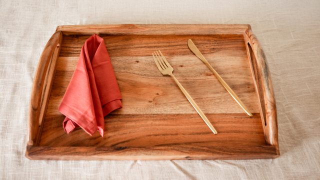 TEAK WOOD LARGE TRAY