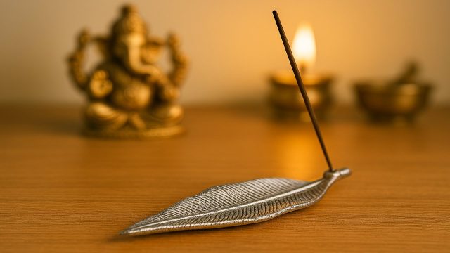 Silver Aluminum Incense Stick Holder